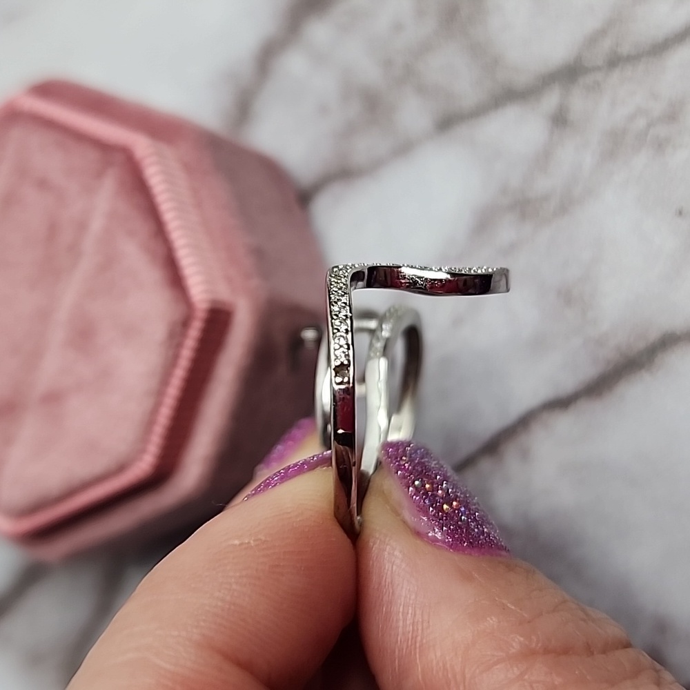 Sterling Silver Snake Double Ring - image 4